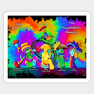 The Psychedelic Family, magic mushrooms Magnet